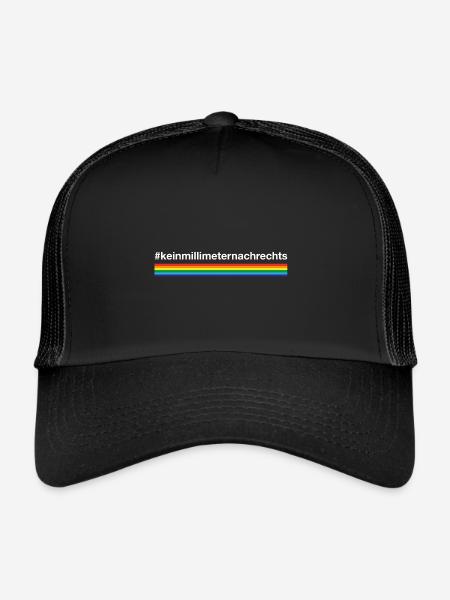 gegen rechts kein millimeter nach rechts vielfalt - Trucker Cap -  - Vorne