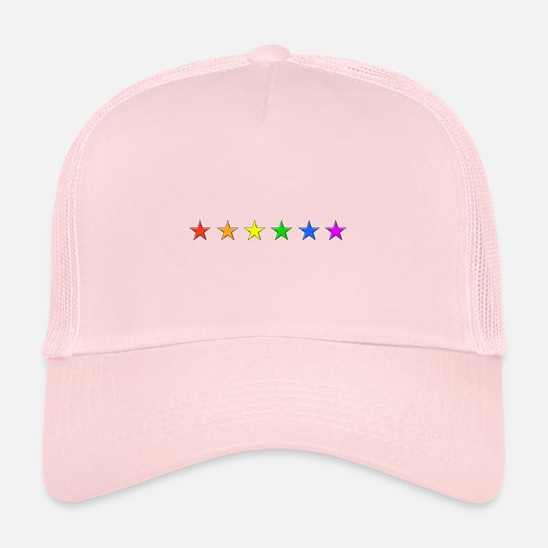 Sterne Regenbogen-Farben Trucker Cap