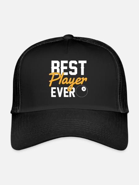 Joueur Best Ever billard - Casquette trucker  - noir/noir - Devant