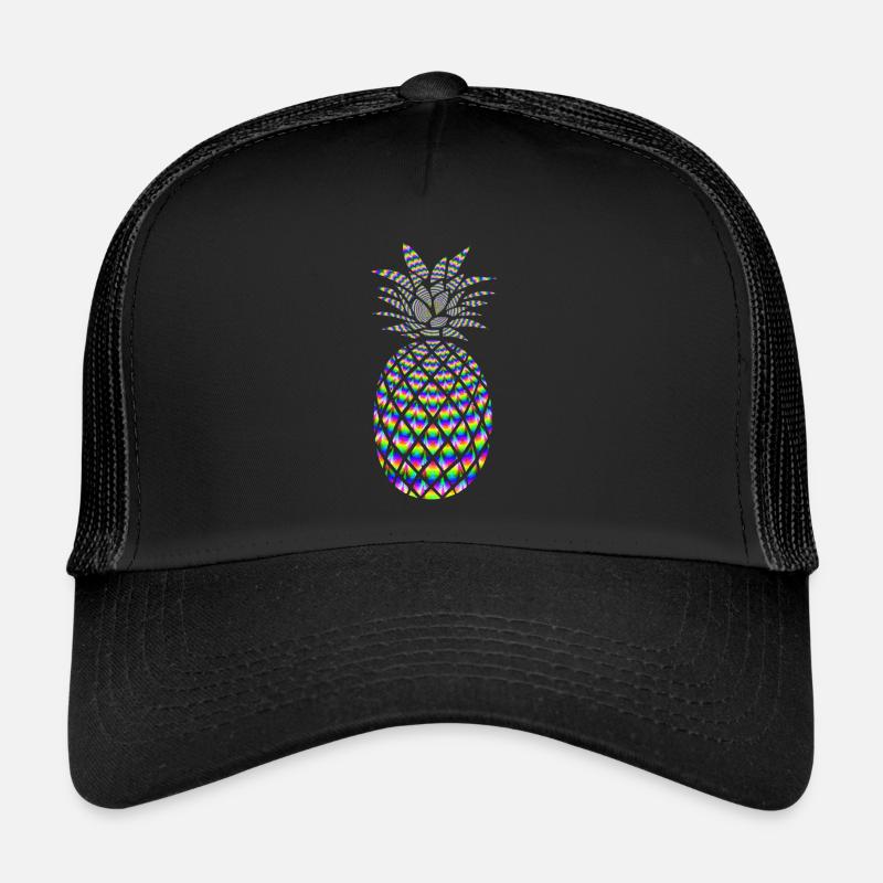 ANANAS PSYCHÉDÉLIQUE - Casquette trucker  - noir/noir
