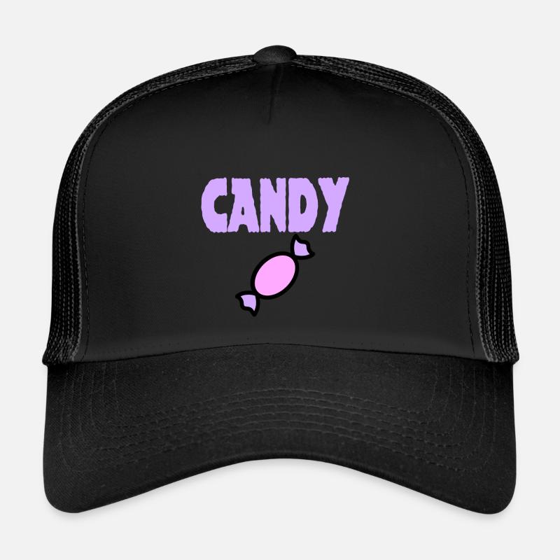 candy bonbon-Süßigkeit - Trucker Cap - Schwarz/Schwarz