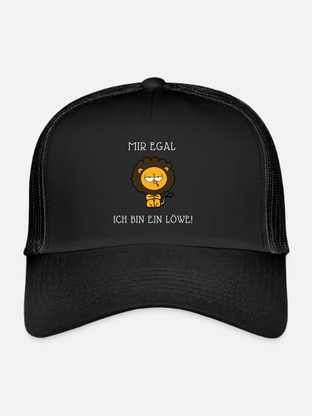 Je suis un lion! Lion cadeau idée douce - Casquette trucker  - noir/noir - Devant
