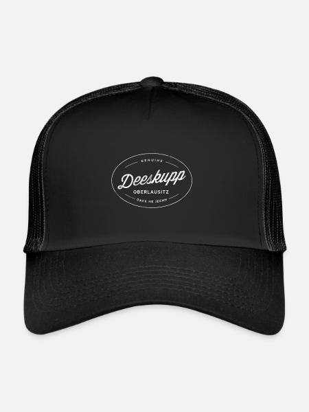 Deeskupp - Oberlausitz Fanshirt - Casquette trucker  - noir/noir - Devant