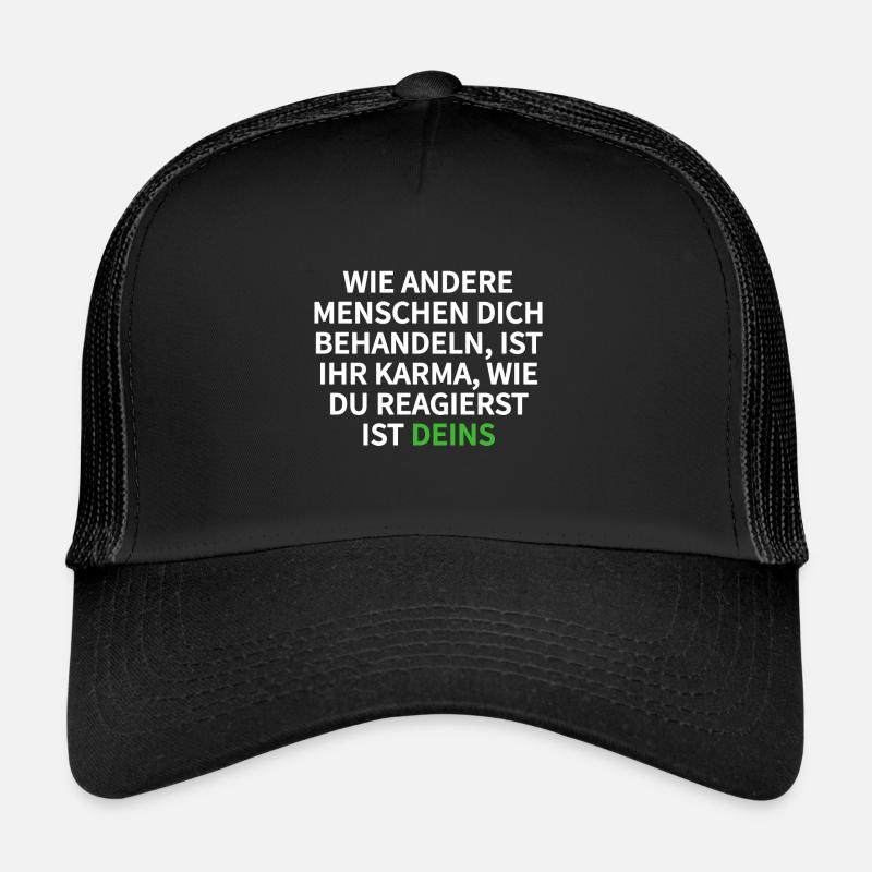 Karma - Trucker Cap - Schwarz/Schwarz