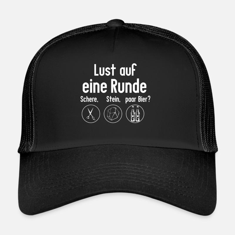 Couple de pierre ciseaux de bière Casquette trucker 