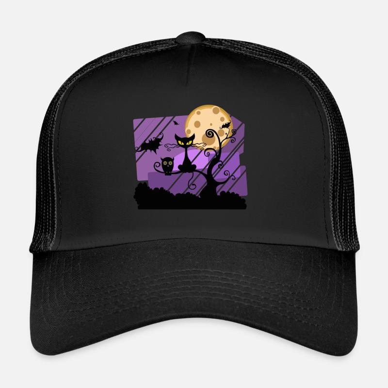 Halloween Katze Trucker Cap
