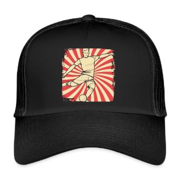 Fußballverein Fußballspieler - Trucker Cap - Schwarz/Schwarz - Vorne