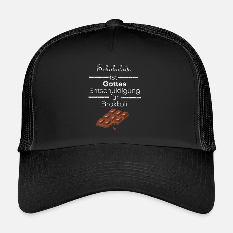chocolat - Casquette trucker - noir/noir