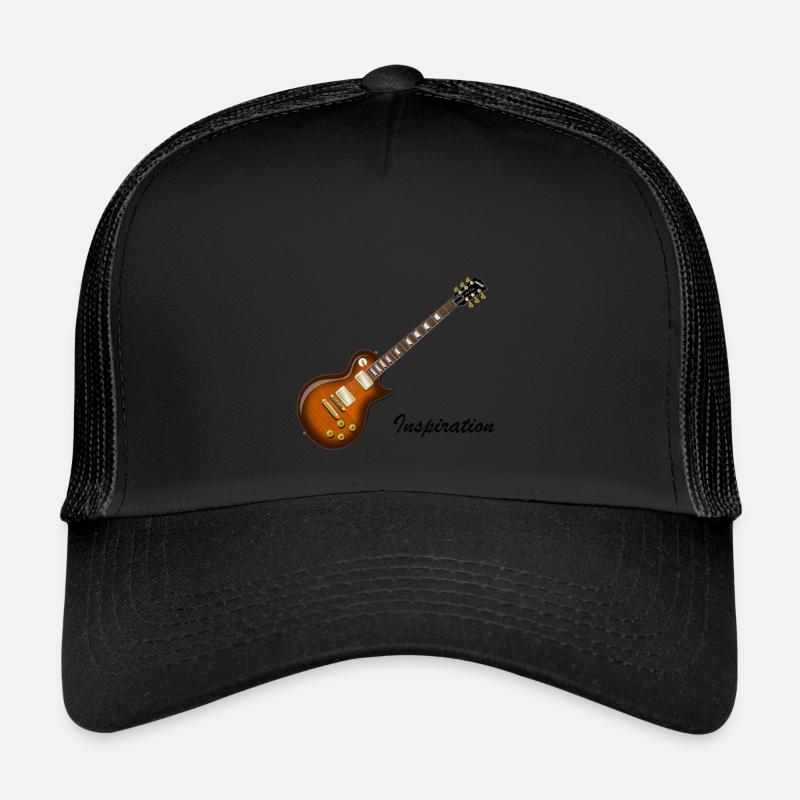 Guitar Shirt! Gift Gibson Idea - Trucker Cap - black/black
