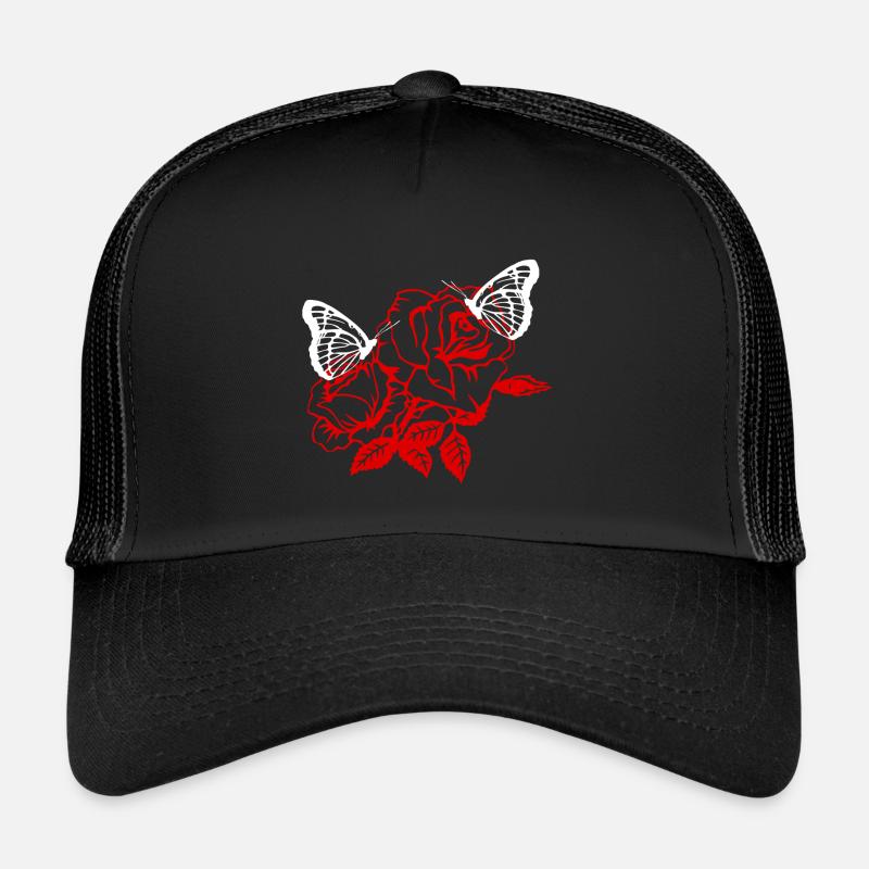 Papillon rose papillon rose Casquette trucker 