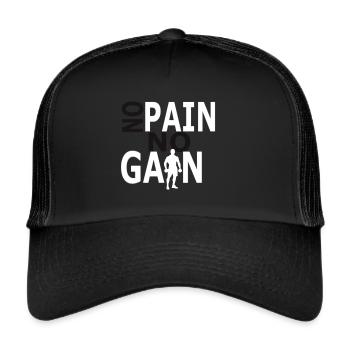 No Pain No Gain - Casquette trucker  - noir/noir - Devant