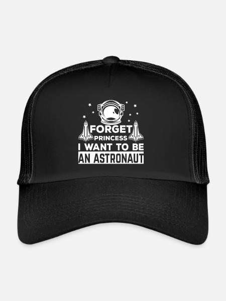 Astronaut Space Space Rocket - Trucker Cap - black/black - Front