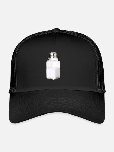 Chemise de couple sel / poivre Salière Salière Poivrière - Casquette trucker  - noir/noir - Devant