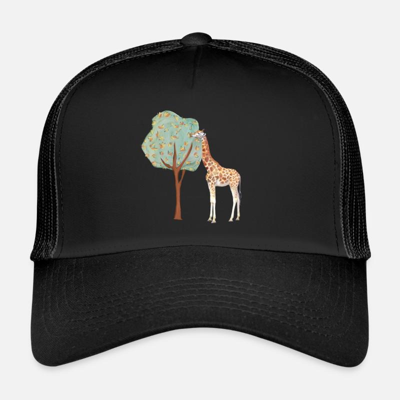Giraffe | Giraffe - Trucker Cap - Schwarz/Schwarz