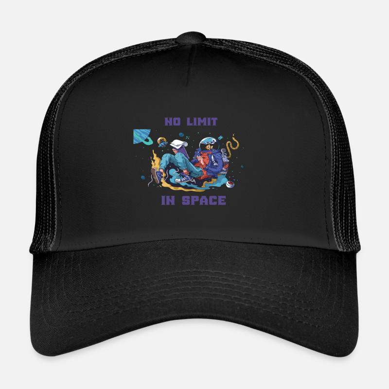 Astronaute espace vol spatial espace fusée cadeau - Casquette trucker  - noir/noir