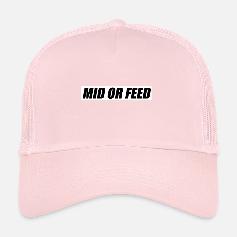 Mid Or Feed Gaming Midlane Nerd Dota Geschenk Trucker Cap