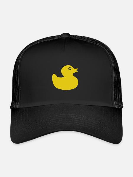 Bain de caoutchouc de canard grinçant - Casquette trucker  - noir/noir - Devant