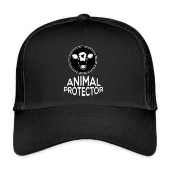 Animal Protector / Vegan - Trucker Cap - black/black - Front