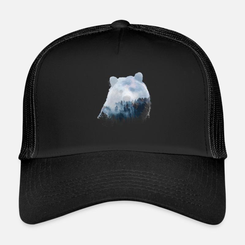 Ours - Casquette trucker  - noir/noir