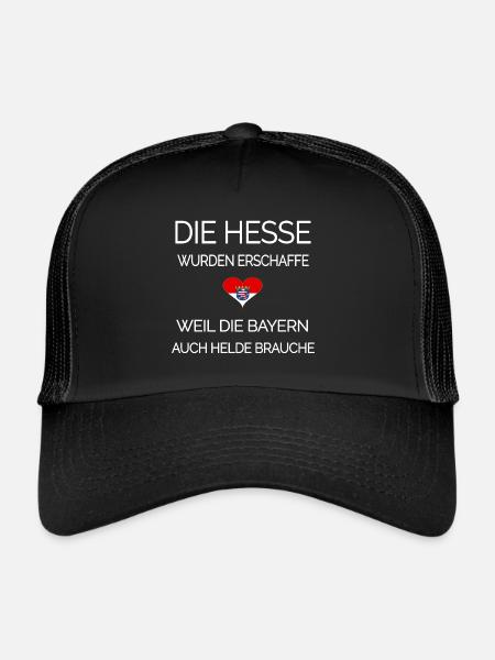 Hessen - Trucker Cap - Schwarz/Schwarz