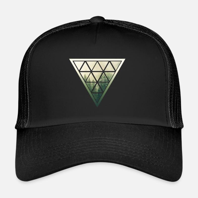 Triangle forest - Trucker Cap - black/black