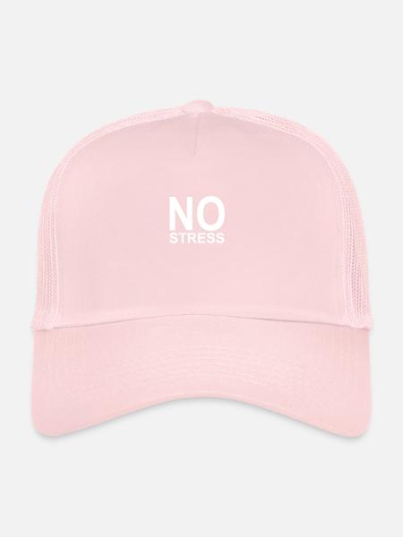 No stress is the motto-perfect gift - Trucker Cap - pale pink - Front