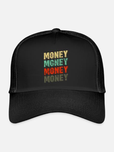 Conception de l'argent - Casquette trucker  - noir/noir - Devant