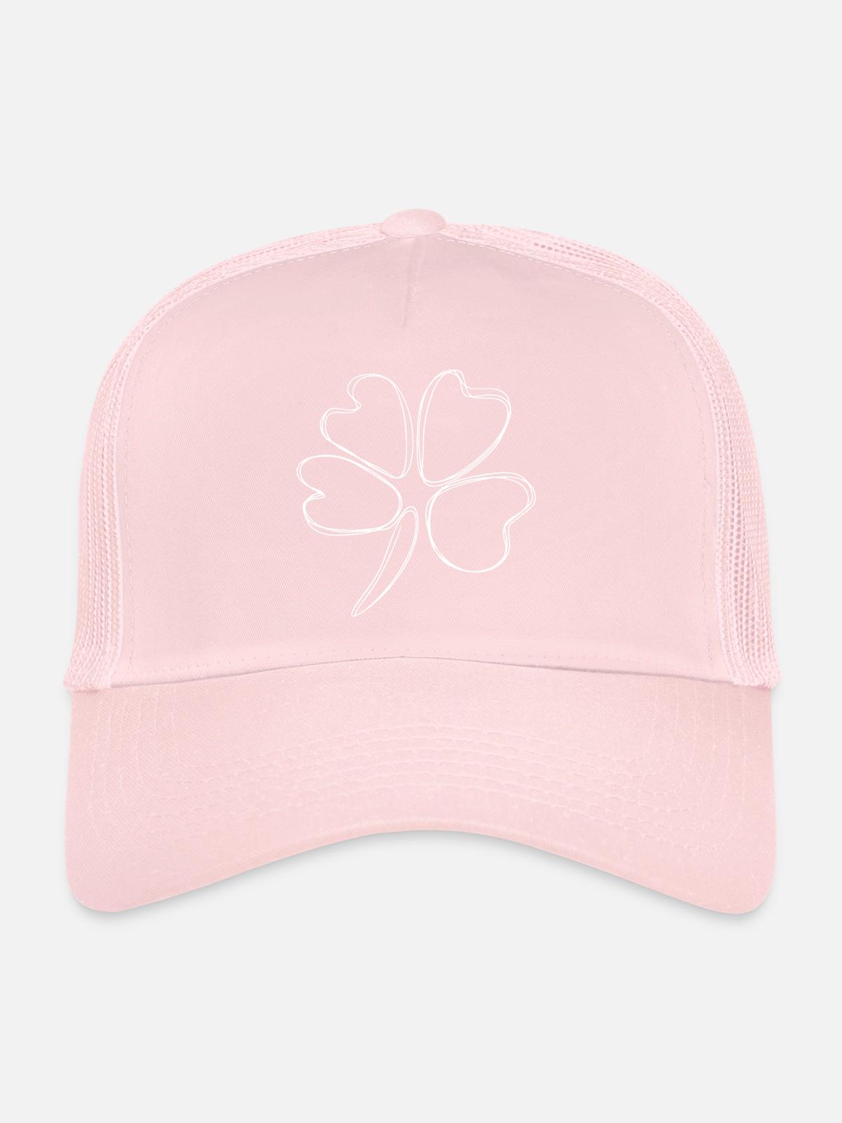 Four-leaf clover - Trucker Cap - pale pink - Front