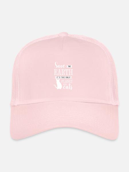 Cat Shirt • Purring Cat • Gift - Trucker Cap - pale pink - Front
