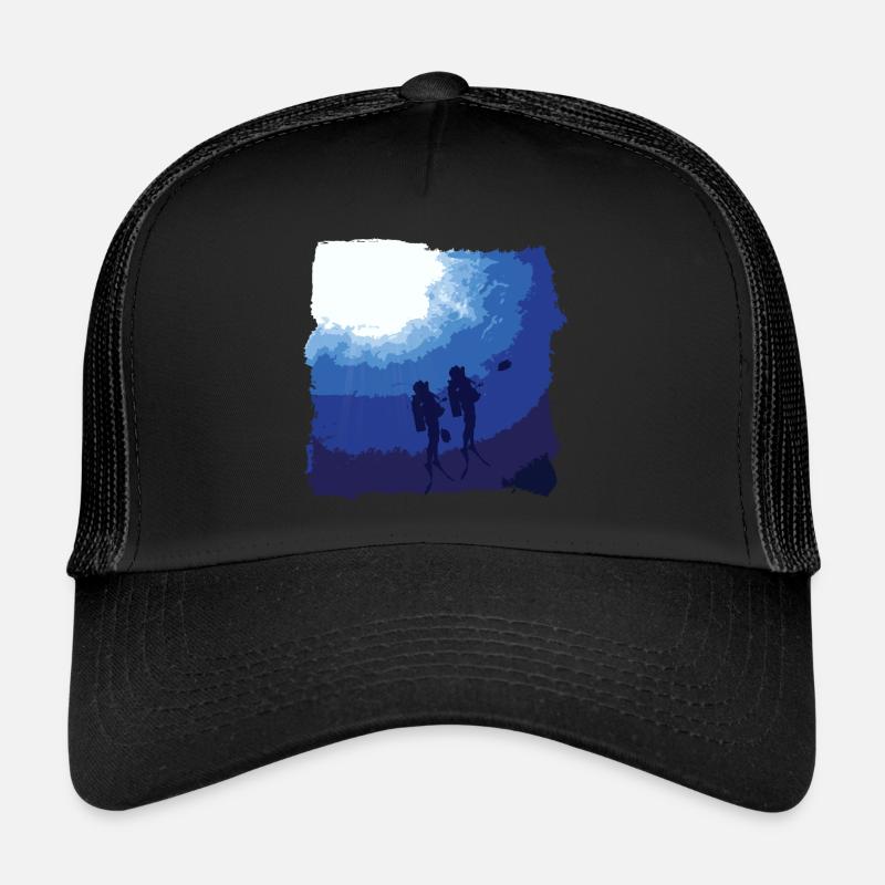 Divers Dive Underwater Gift - Trucker Cap - black/black