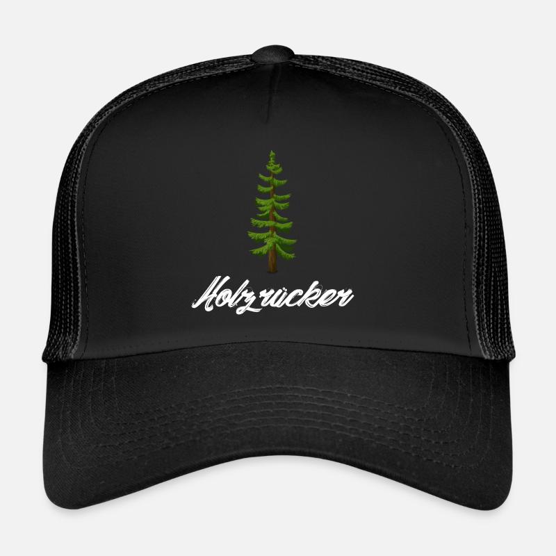 Ich bin Holzrücker - Trucker Cap - Schwarz/Schwarz