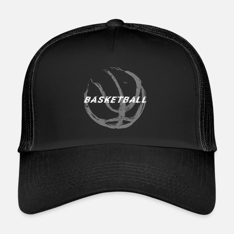 Basketball Ball - Trucker Cap - Schwarz/Schwarz