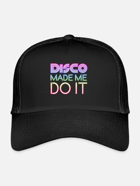 Disco made me do it Fever Nightlife Dancing Love - Trucker Cap - black/black - Front