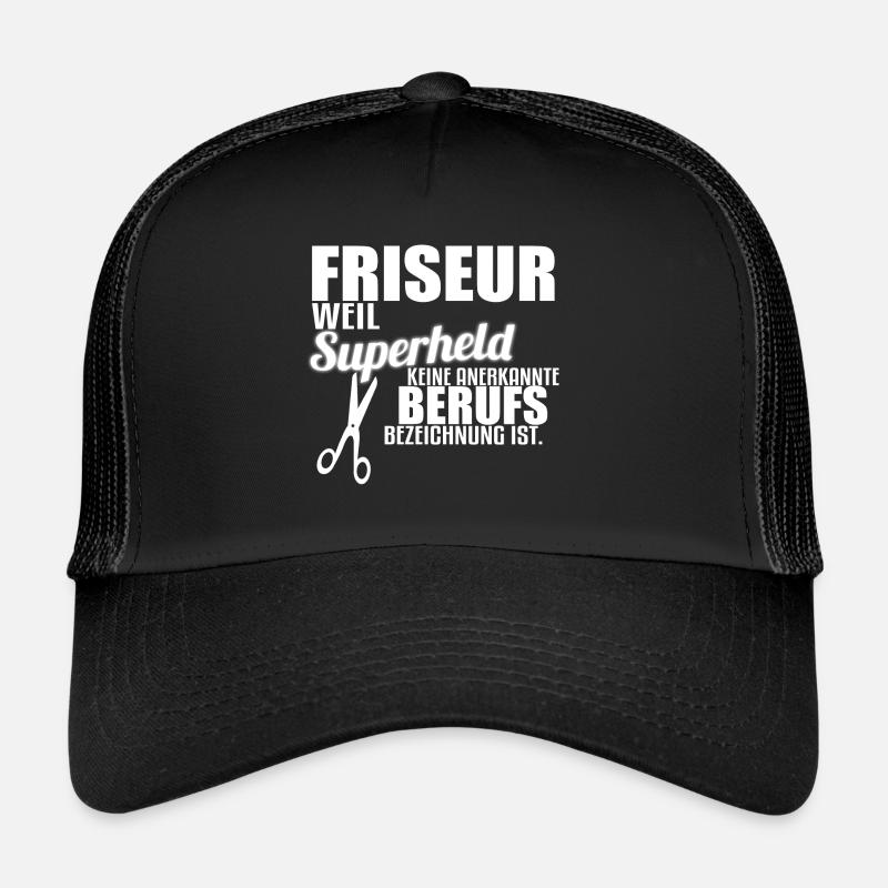 Friseur Friseurin - Trucker Cap - Schwarz/Schwarz