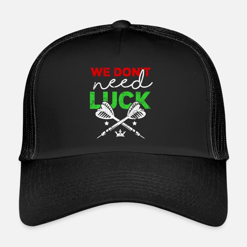Darts spruch glück Dart - Trucker Cap - Schwarz/Schwarz