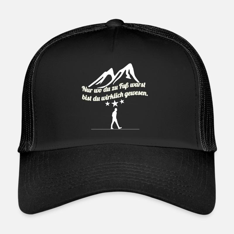 Wandern - Trucker Cap - Schwarz/Schwarz