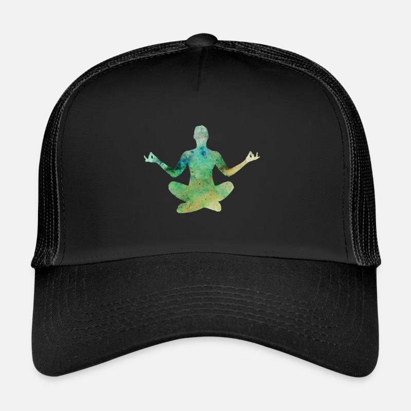 Motif de yoga aux couleurs de l'espace, Geschnekidee Casquette trucker 