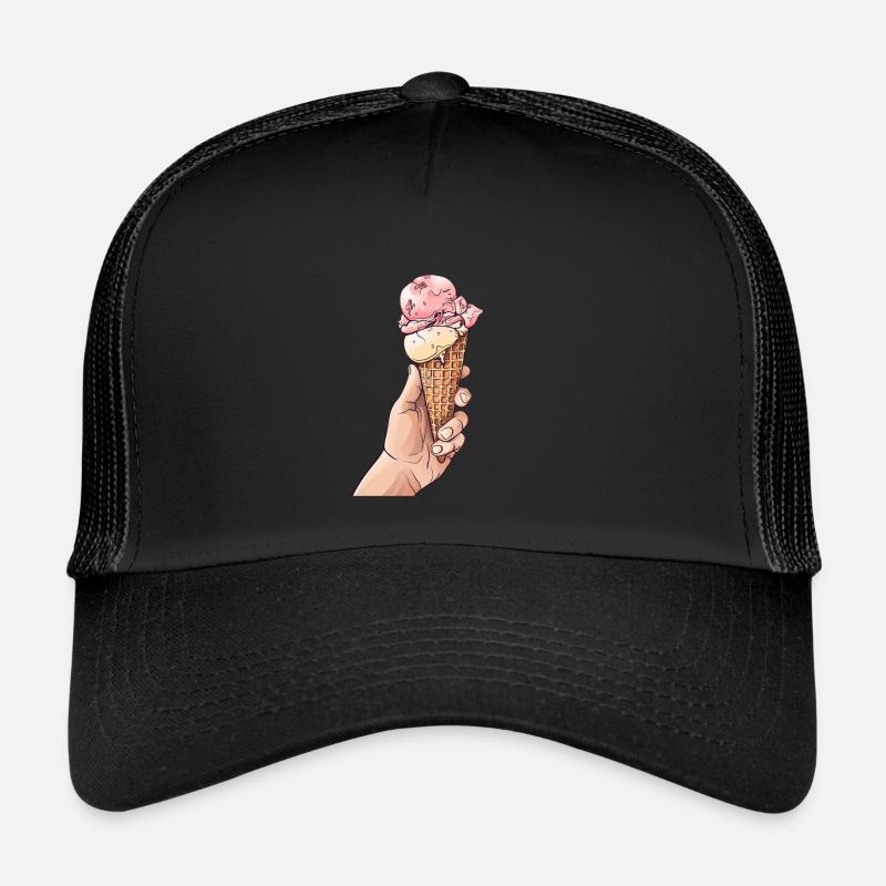 Eis Kugel Lecker Waffeleis Sommer Eiscreme Trucker Cap