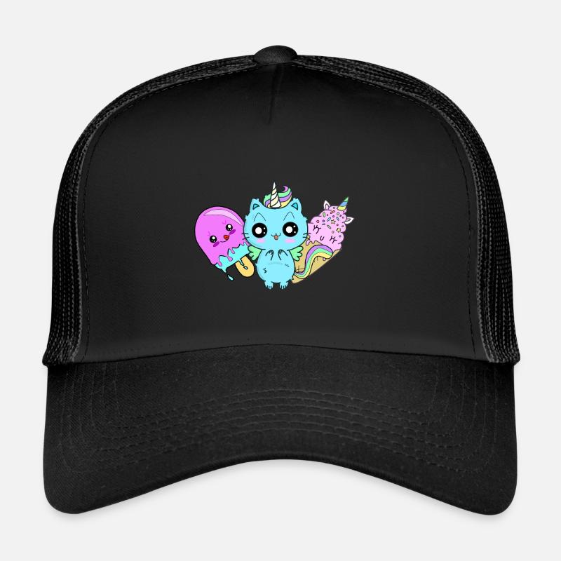 unicorn Katze Eis am Stiel softeis Trucker Cap
