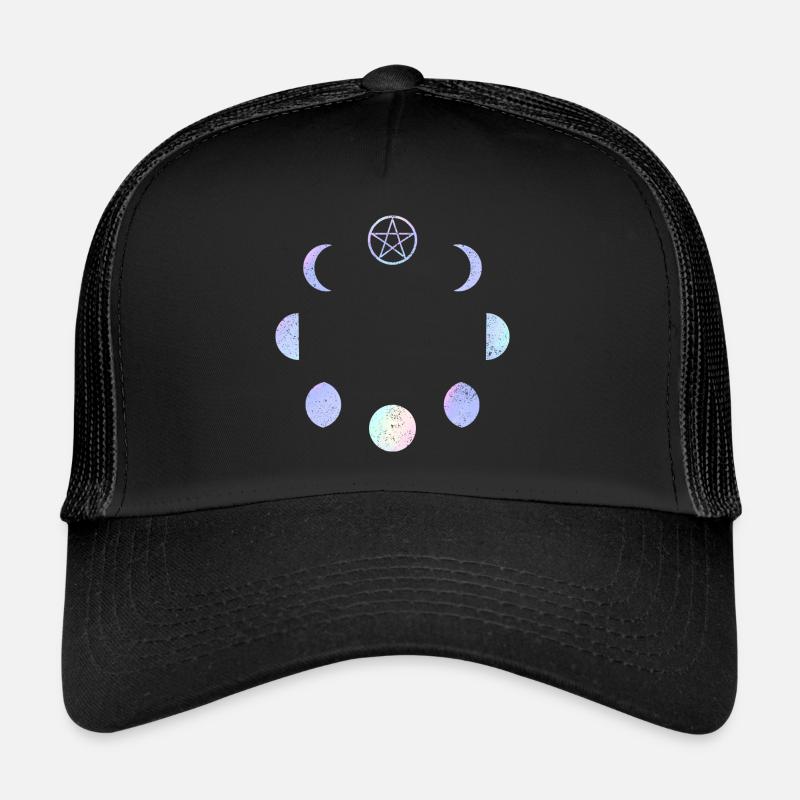 Mondphasen Pastell Regenbogen Gothic Pentagramm Trucker Cap