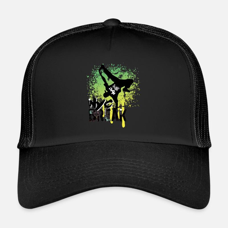 Breakdance Hiphop Nyc Break Tanzen - Trucker Cap - Schwarz/Schwarz