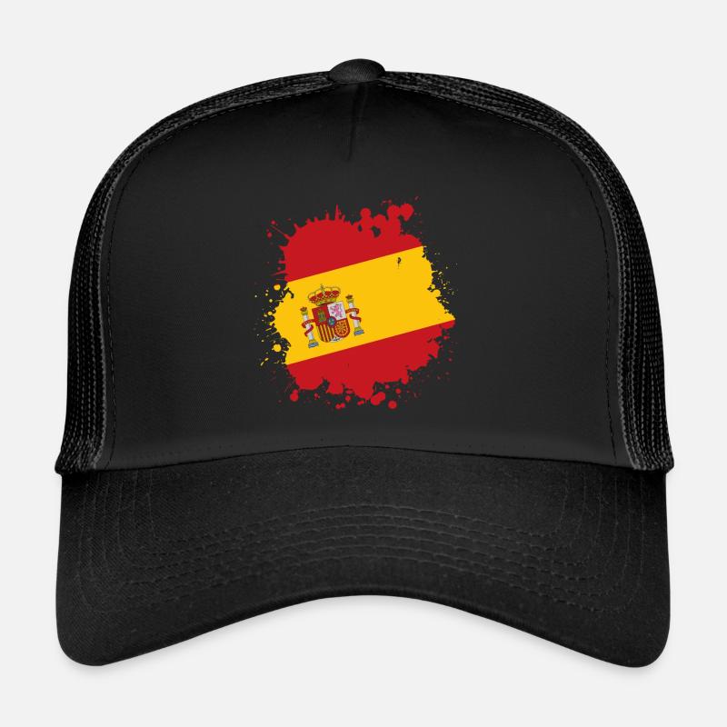 spanien flagge fahne - Trucker Cap - Schwarz/Schwarz