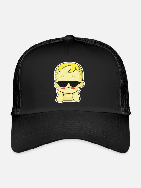 lunettes de soleil bébé blond - Casquette trucker  - noir/noir - Devant