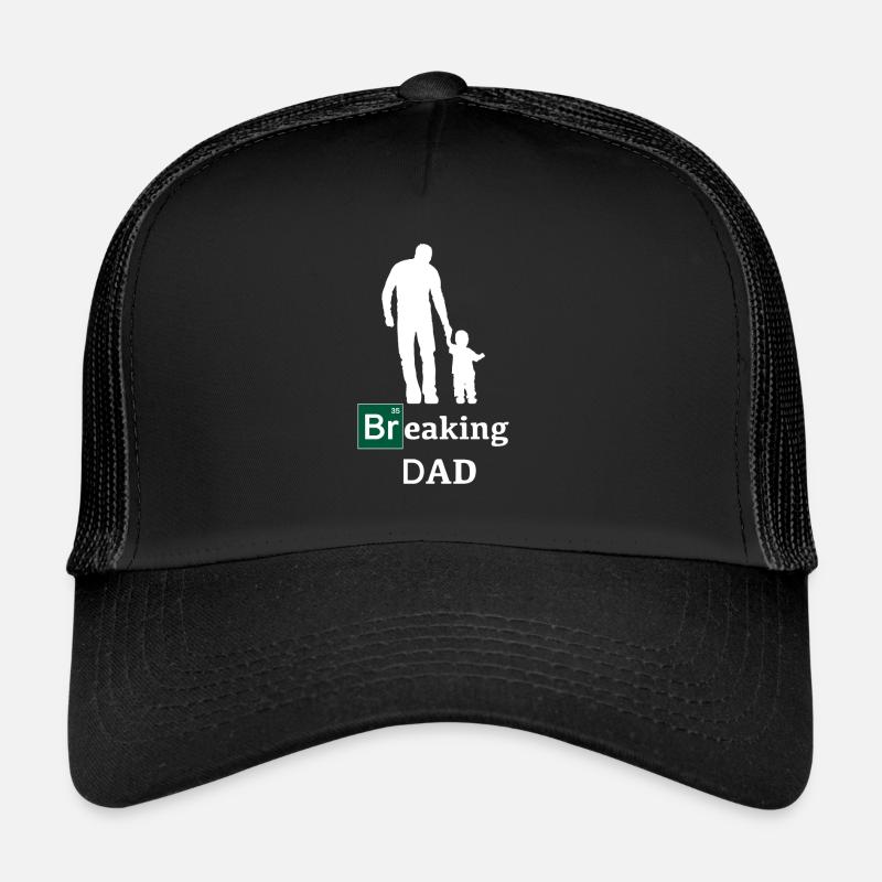 Breaking Dad Vatertag Geschenk - Trucker Cap - Schwarz/Schwarz