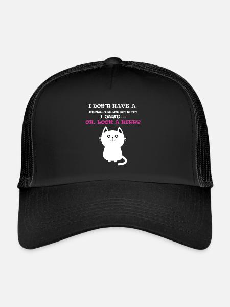 kitty Funny t-shirts - Trucker Cap - black/black - Front