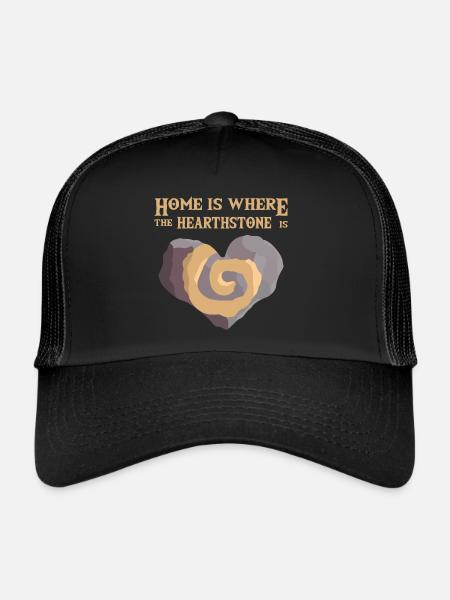 La maison est où la pierre de foyer est - Casquette trucker  - noir/noir - Devant