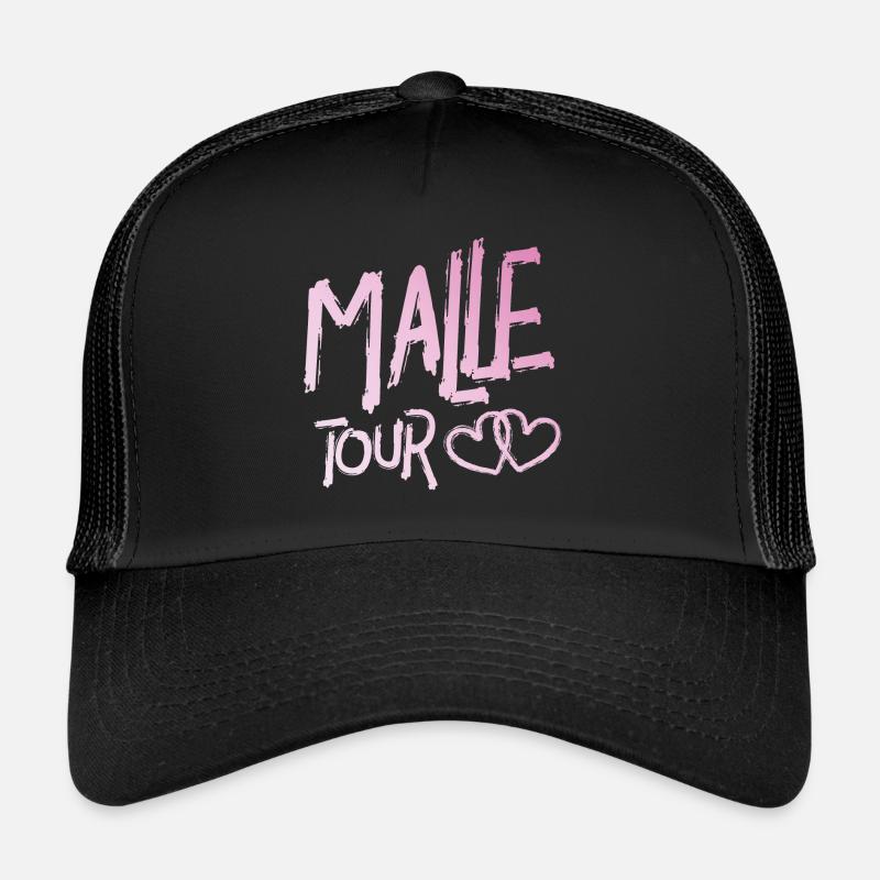 malle tour herz - Trucker Cap - Schwarz/Schwarz