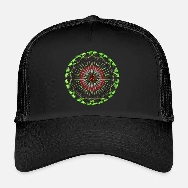 Mandala - Trucker Cap - Schwarz/Schwarz