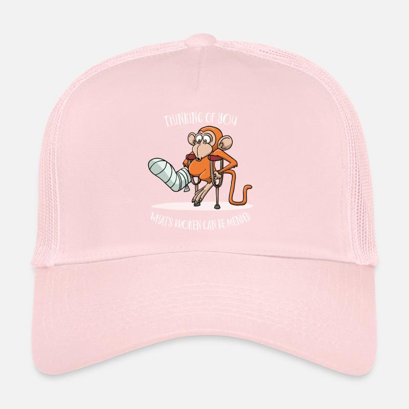 Knochenbruch Unfall Krücken Heilen Geschenk Idee Trucker Cap