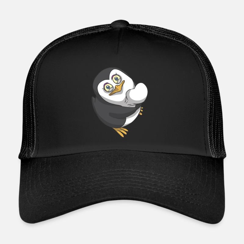 Une idée cadeau coeur de pingouins Casquette trucker 